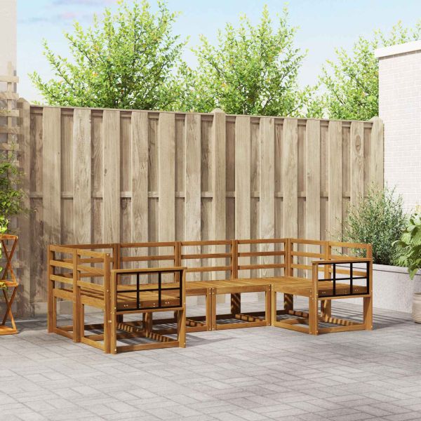 Комплект дивани за открито 6 pcs Естествен