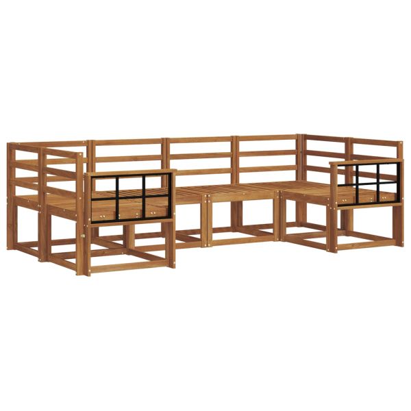 Комплект дивани за открито 6 pcs Естествен