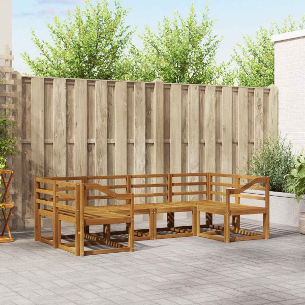 Комплект дивани за открито 6 pcs Естествен