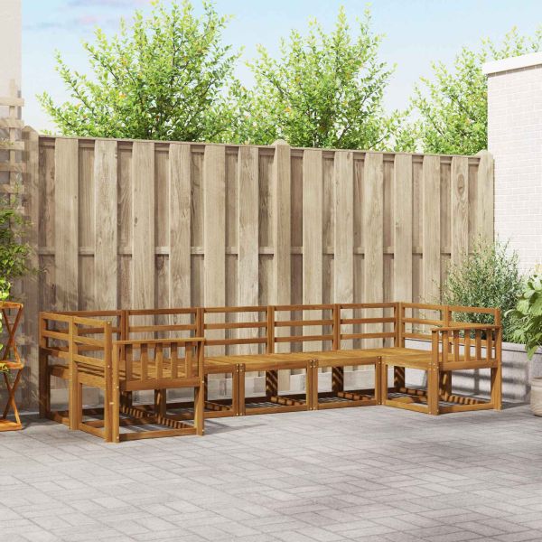 Комплект дивани за открито 7 pcs Естествен