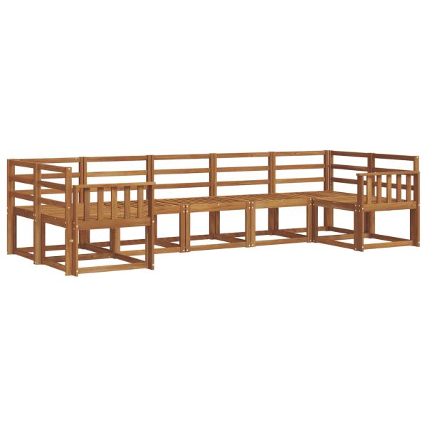 Комплект дивани за открито 7 pcs Естествен