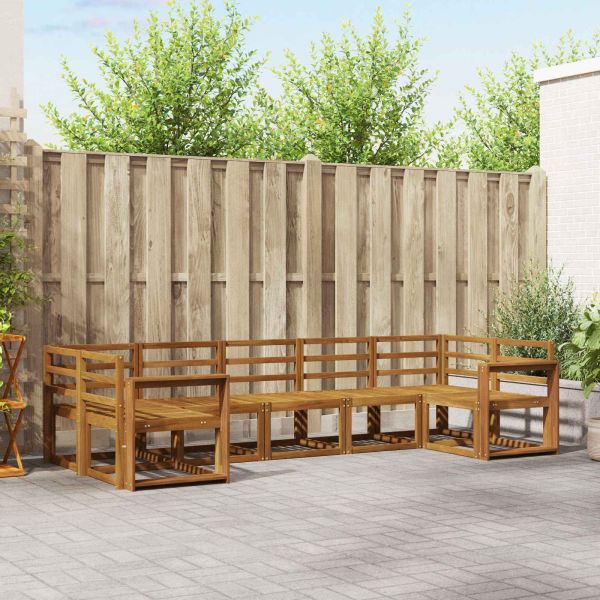 Комплект дивани за открито 7 pcs Естествен