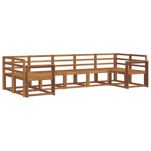 Комплект дивани за открито 7 pcs Естествен