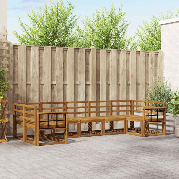 Комплект дивани за открито 7 pcs Естествен