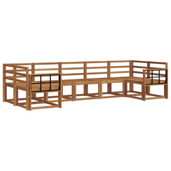 Комплект дивани за открито 7 pcs Естествен