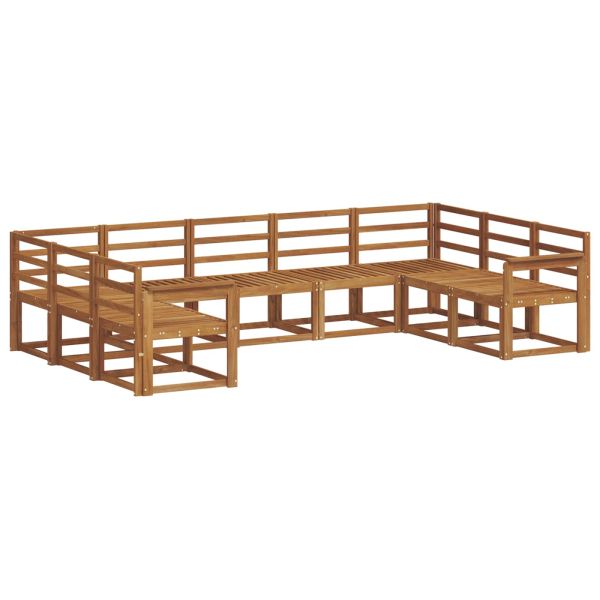 Комплект дивани за открито 9 pcs Естествен