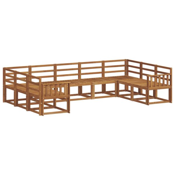 Комплект дивани за открито 9 pcs Естествен