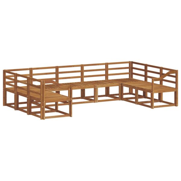 Комплект дивани за открито 9 pcs Естествен