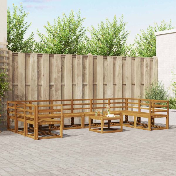 Комплект дивани за открито 11 pcs Естествен