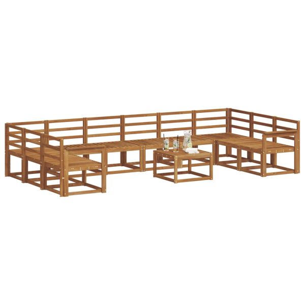 Комплект дивани за открито 11 pcs Естествен