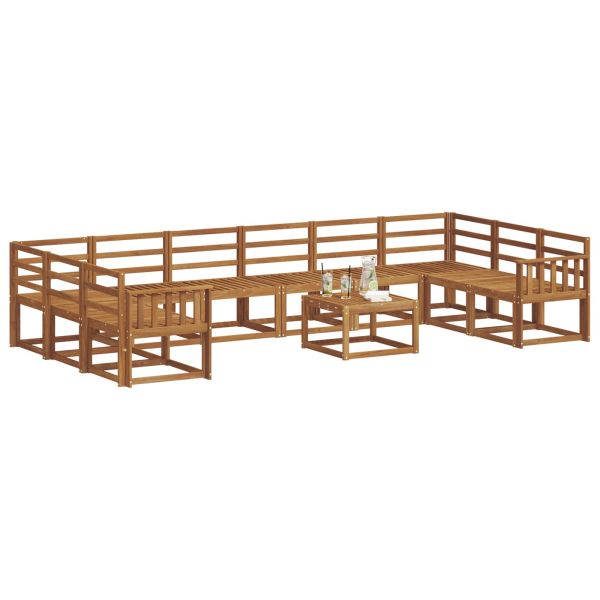 Комплект дивани за открито 11 pcs Естествен