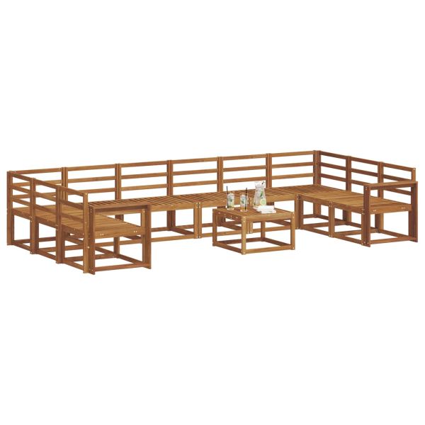 Комплект дивани за открито 11 pcs Естествен