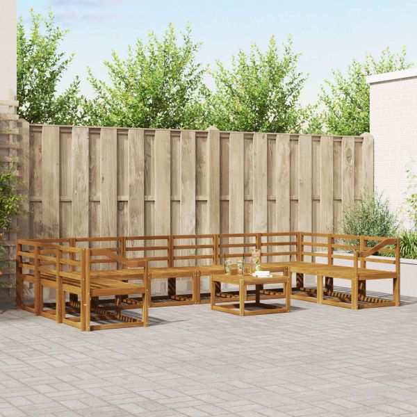 Комплект дивани за открито 11 pcs Естествен