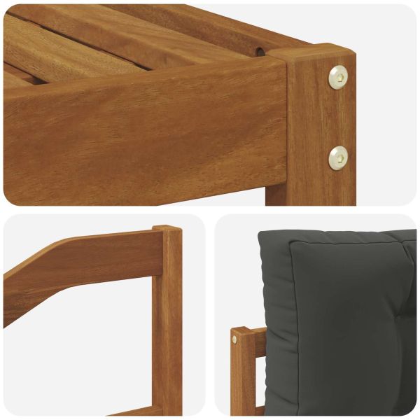 Комплект дивани за открито 6 pcs Натурален и Антрацит