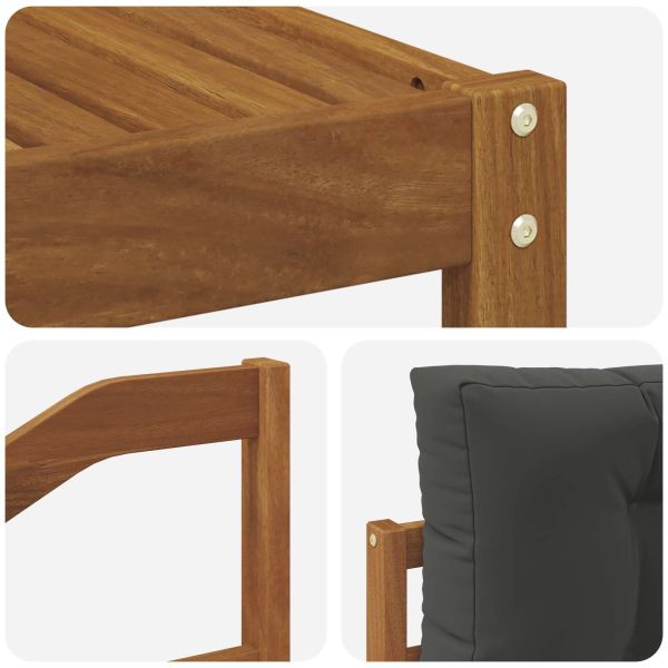 Комплект дивани за открито 4 pcs Натурален и Антрацит