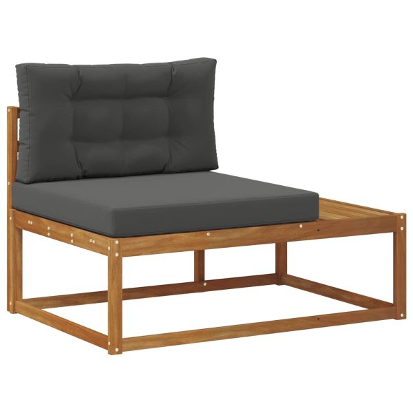 Комплект дивани за открито 6 Брой Натурален и Антрацит