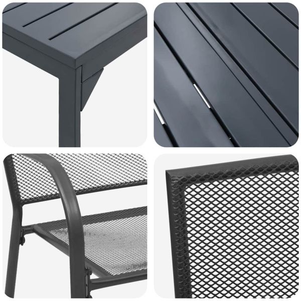 Комплект за хранене в градината 7 pcs Антрацит