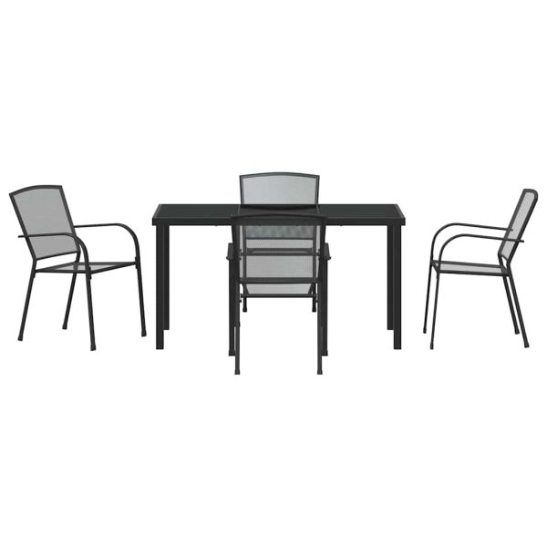 Комплект за хранене в градината 5 pcs Антрацит