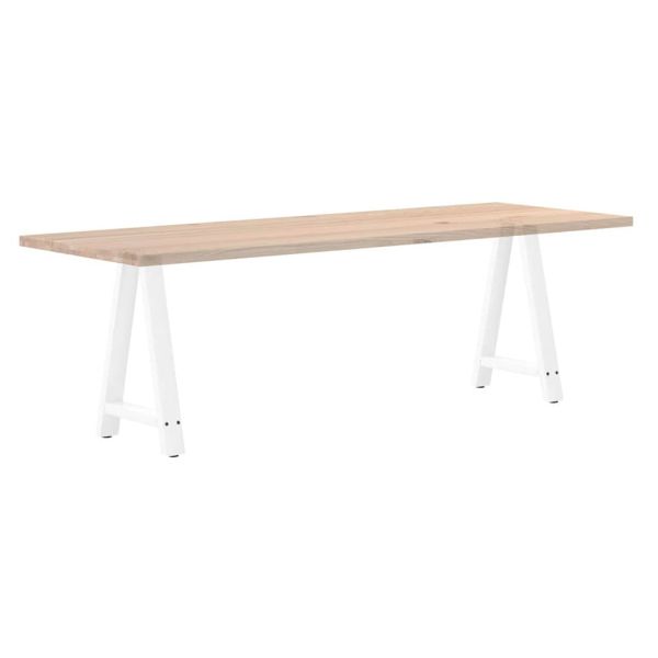 Крака за трапезна маса, А-образни, 2 бр., бели, 60 x (72-73) см, стомана