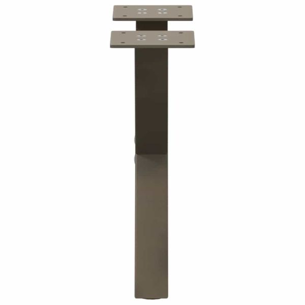 Крака за масичка за кафе, X-образни, 2 бр., естествена стомана, 30 x (30-31) см, стомана