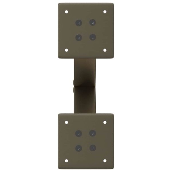 Крака за масичка за кафе, X-образни, 2 бр., естествена стомана, 30 x (30-31) см, стомана