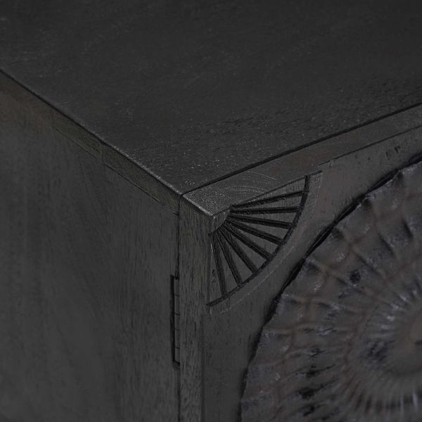 ТВ шкаф с рафт със съхранение с врата Черен 105 x 30 x 35 см