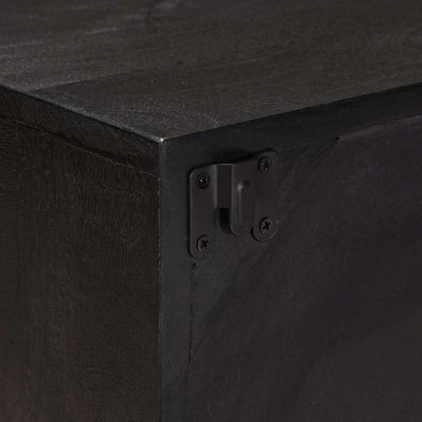 ТВ шкаф с рафт със съхранение с врата Черен 105 x 30 x 35 см