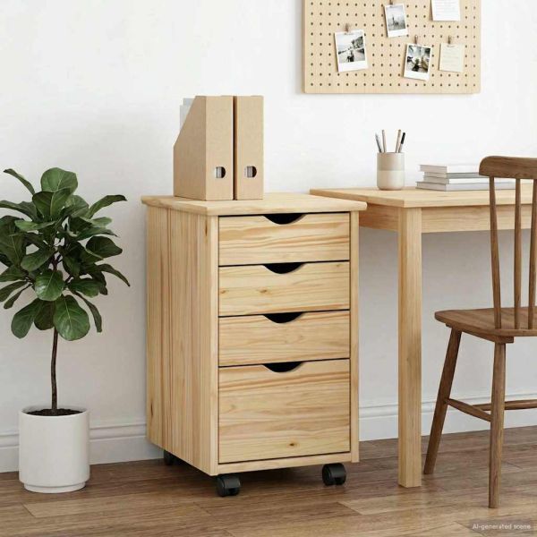 Плъзгащ кабинет Кафяво 34 x 39 x 56 см Масивна боровина