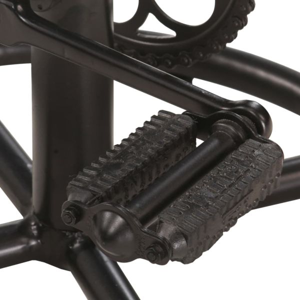 Бар табуретки, 2 бр, черно и кафяво, козя кожа