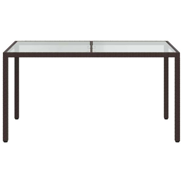 Градински комплект с възглавници, 5 части, кафяв полиратан