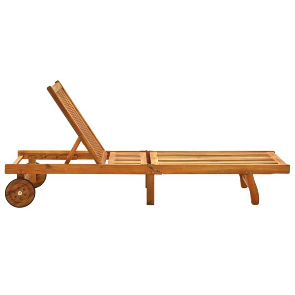 Шезлонг, масивно акациево дърво