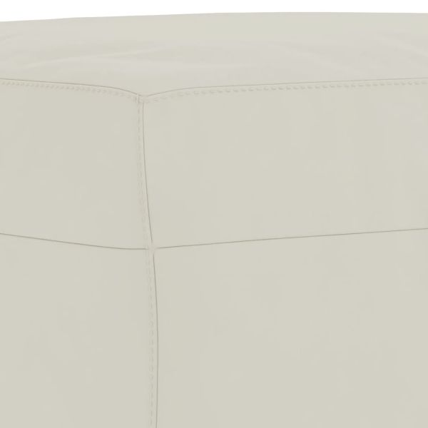 Комплект дивани от 3 части с възглавници, кремав, кадифе