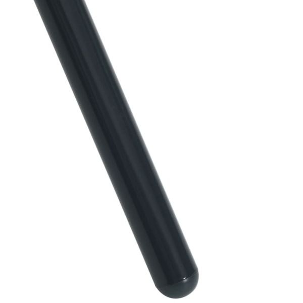 Стифиращи градински столове 3 части антрацит боядисана стомана