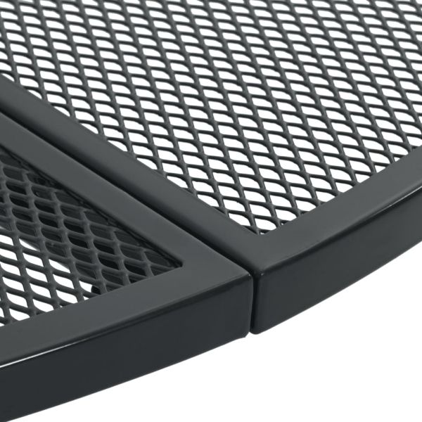 Стифиращи градински столове 5 части антрацит боядисана стомана