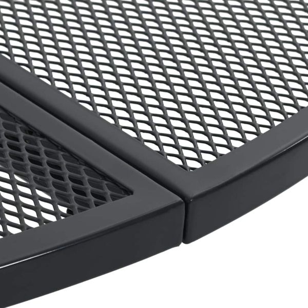 Градински столове, 5 части, антрацит, прахово боядисана стомана