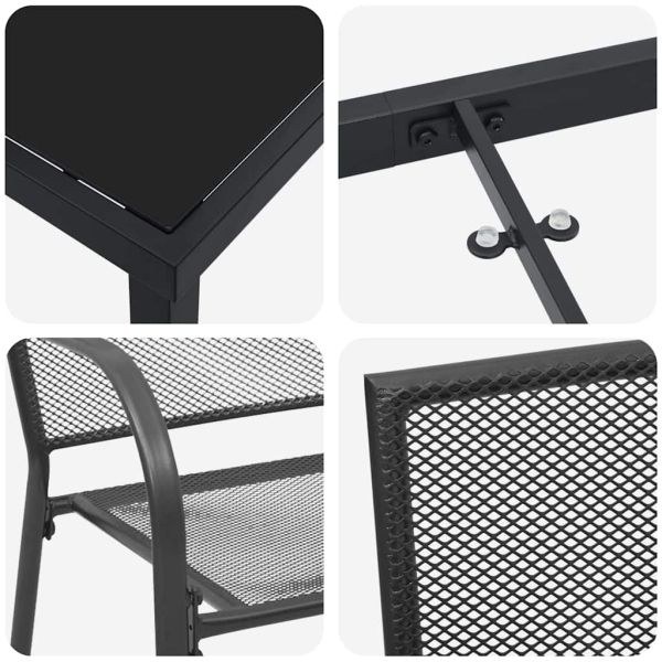 Комплект за хранене в градината 5 pcs Антрацит