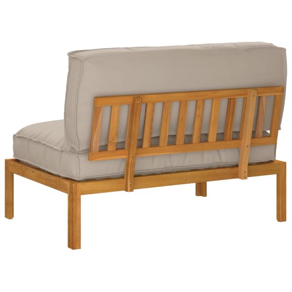 Комплект дивани Таупе 120 x 92 x 69 см Солидно акациево дърво