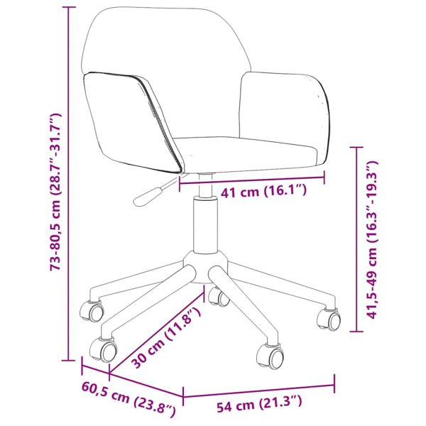 Въртящ се офис стол, тъмнозелен, кадифе