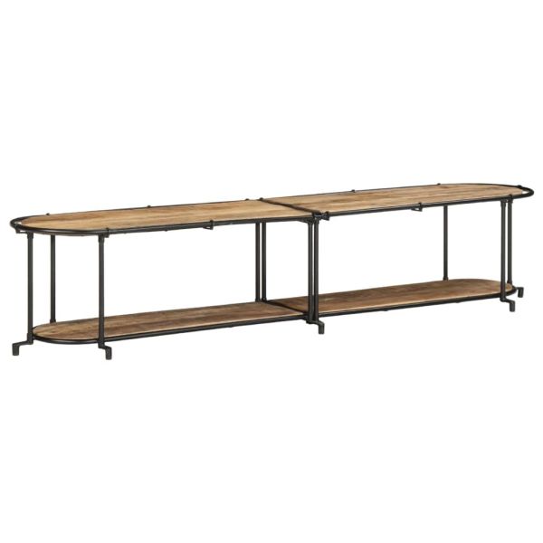 ТВ шкаф, 200x42x40 см, грубо мангово дърво масив