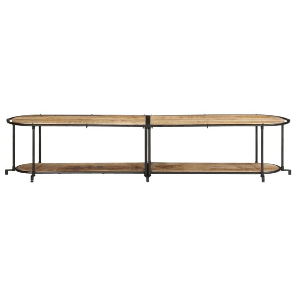 ТВ шкаф, 200x42x40 см, грубо мангово дърво масив