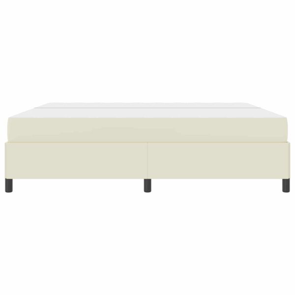 Рамка за легло с матрак Крем 200 x 200 cm текстил