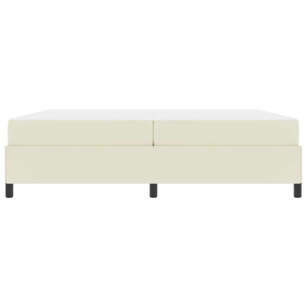 Рамка за легло с матрак Крем 200 x 200 cm текстил