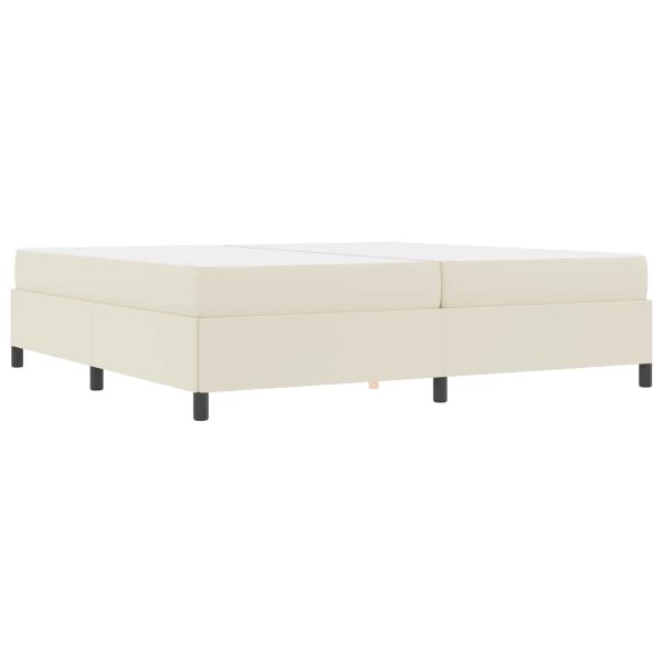 Рамка за легло с матрак Крем 200 x 200 cm текстил