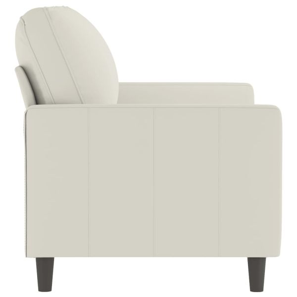 2-местен диван, кремав, 120 см, кадифе