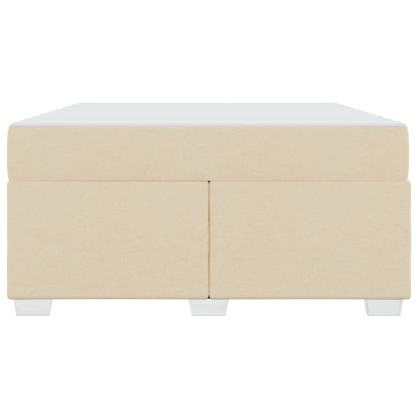 Рамка за легло с матрак Крем 140 x 200 cm текстил