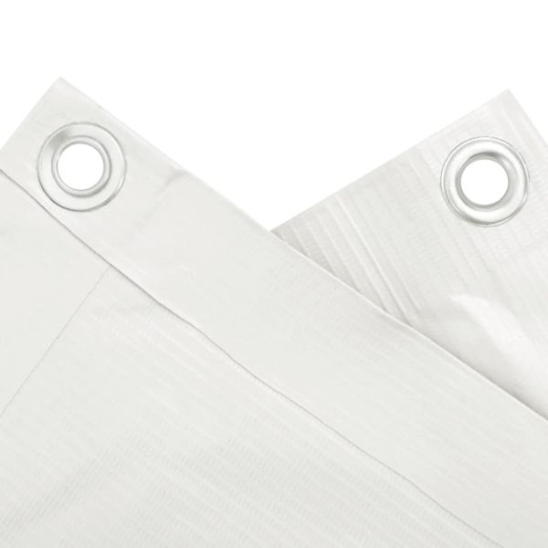 Параван за тераса, бял, 300x75 см, PVC