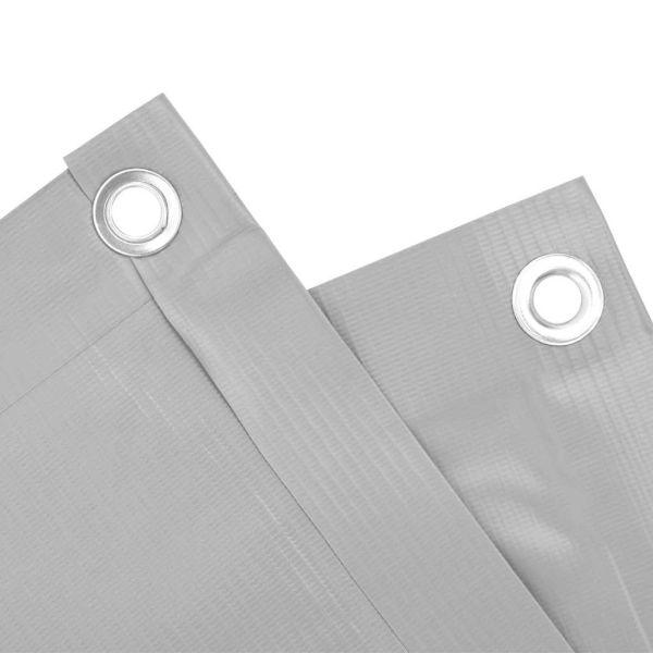 Параван за тераса, сив, 300x120 см, PVC