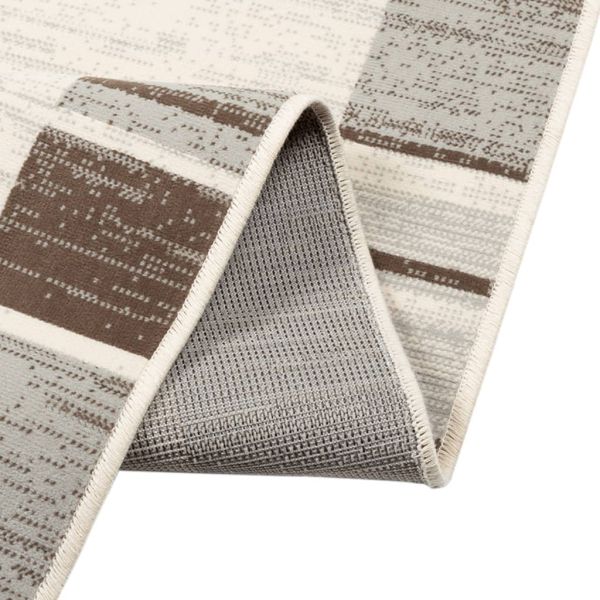 Килим за открито и закрито къс косъм шарен 190x300 см