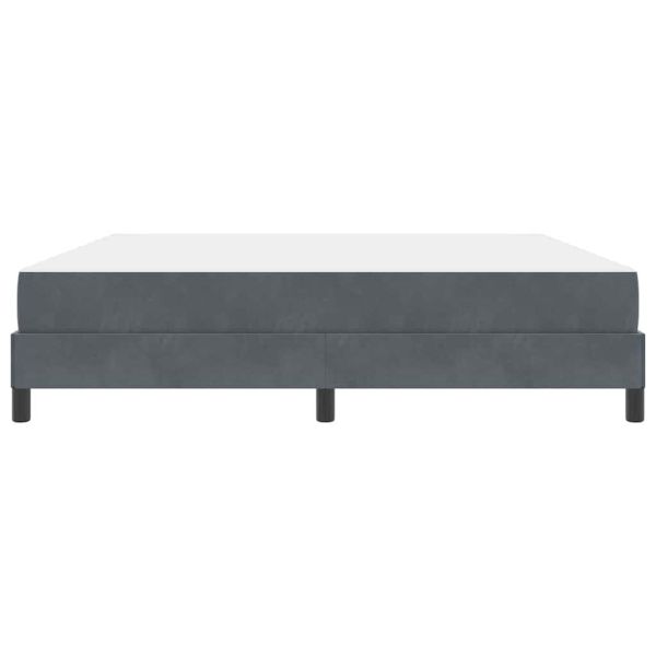 Легло с пружинирана основа Тъмен сив 180 x 220 см текстил