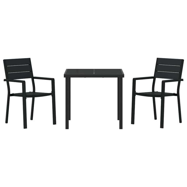 Комплект за хранене в градината 3 pcs Черно